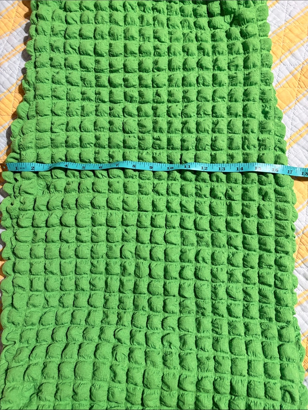 Textured Bright Green Strapless Knit Dress - Picture 4 of 5